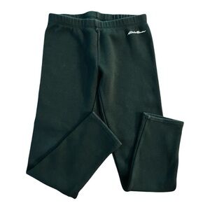 Eddie Bauer Girls Fleece Lined leggings. Size S 7-8 Plush fleece black leggings